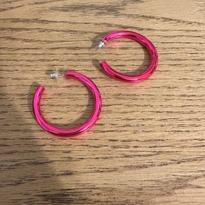 FRANCESCAS Metallic pink earrings